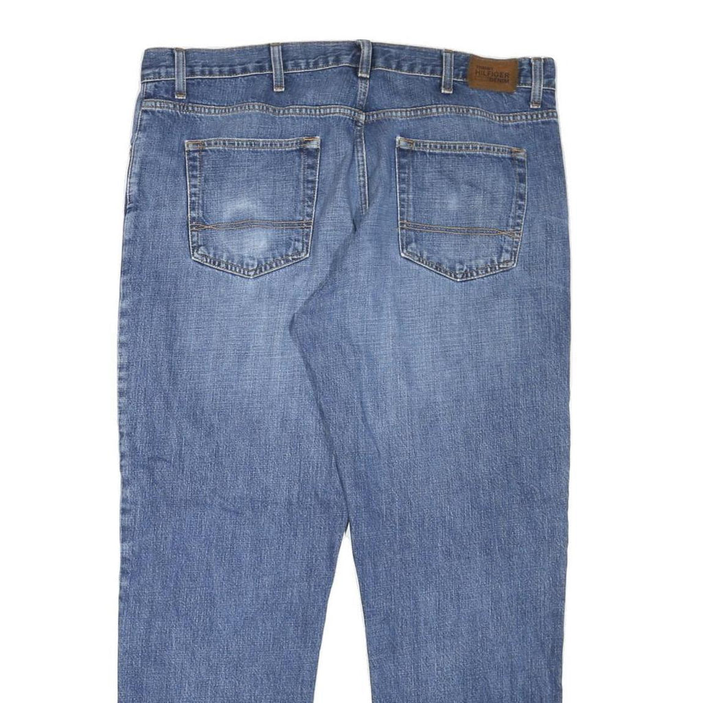 TOMMY HILFIGER Mens Jeans Blue Regular Straight Denim W40 L30 Classic Fit Zip
