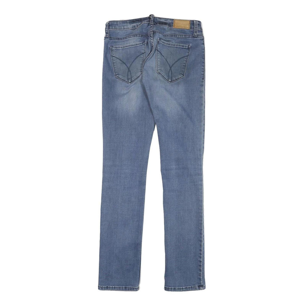 CALVIN KLEIN JEANS Womens Slim Blue Denim Slim Fit Zip W28 L31 Skinny Jeans