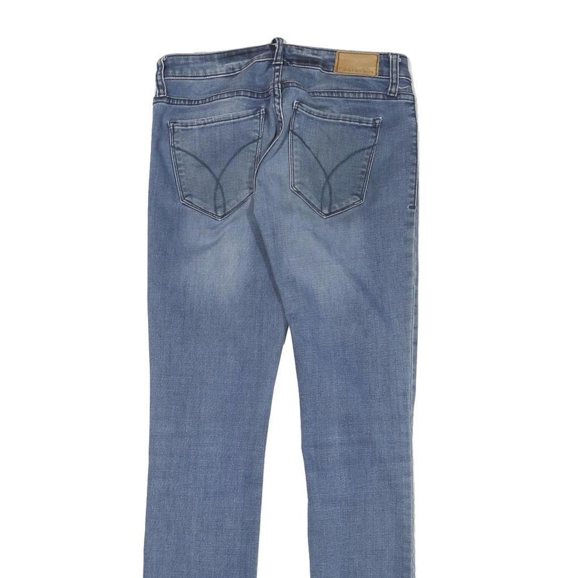 CALVIN KLEIN JEANS Womens Slim Blue Denim Slim Fit Zip W28 L31 Skinny Jeans