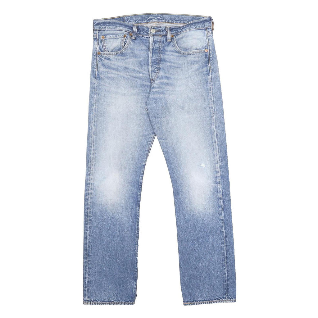 LEVI'S 501 Mens Regular Fit Straight Denim Light Blue W32 L30 Classic Button Fly