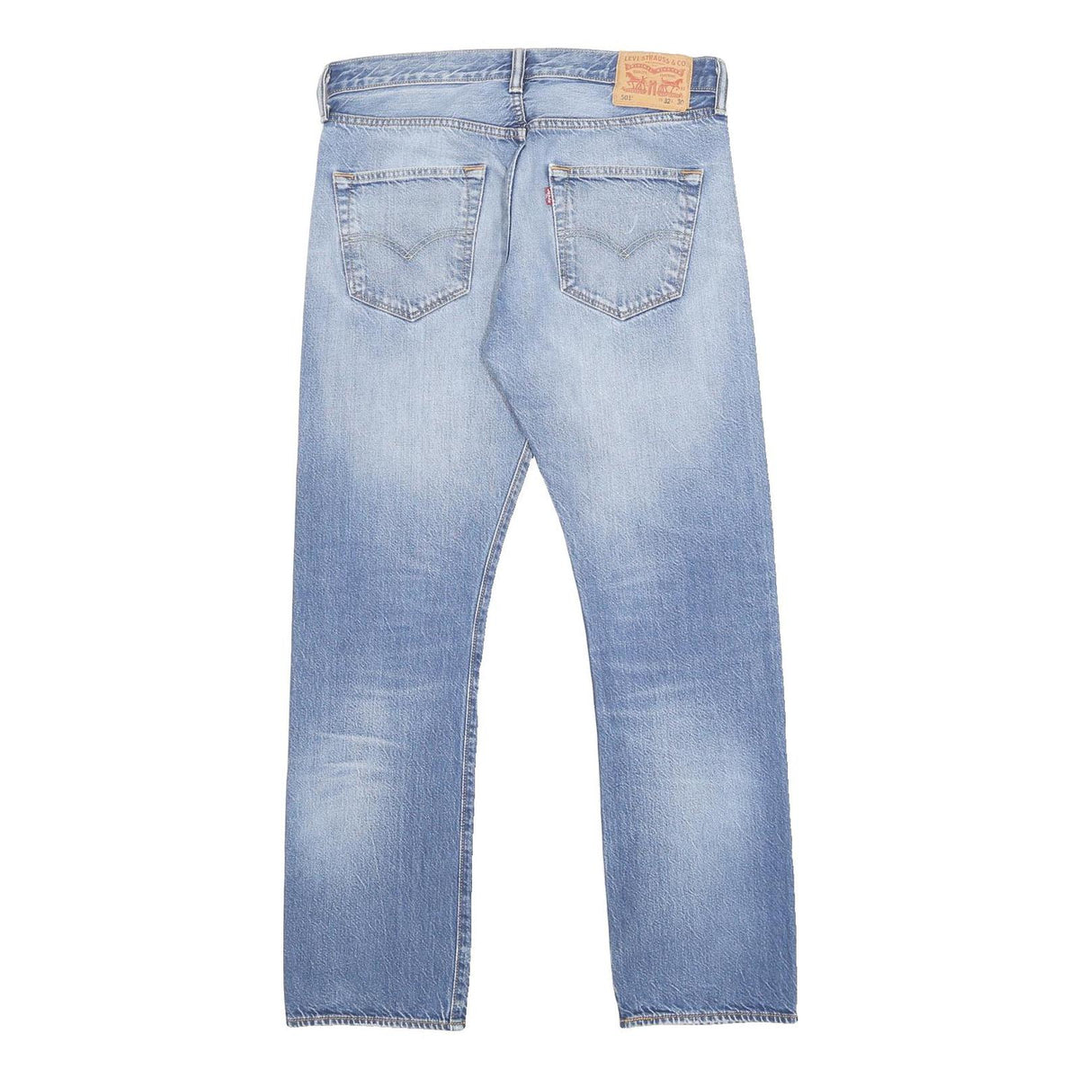 LEVI'S 501 Mens Regular Fit Straight Denim Light Blue W32 L30 Classic Button Fly