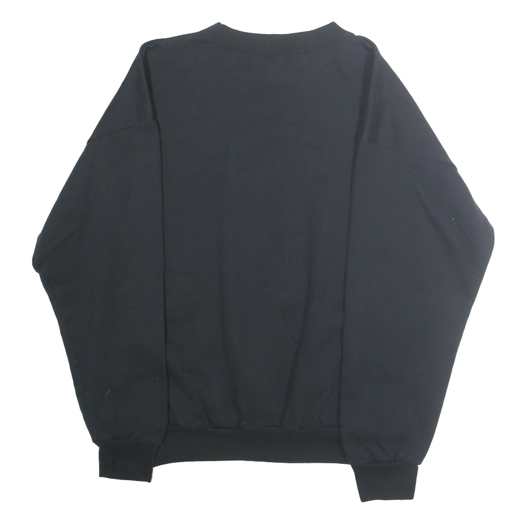 CLUB Mens Black Festival Of Trees Crew Neck M Cotton Blend Sweatshirt
