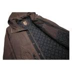 CARHARTT Mens Brown Hooded Zip Jacket S Cotton Blend Plain Workwear Durable