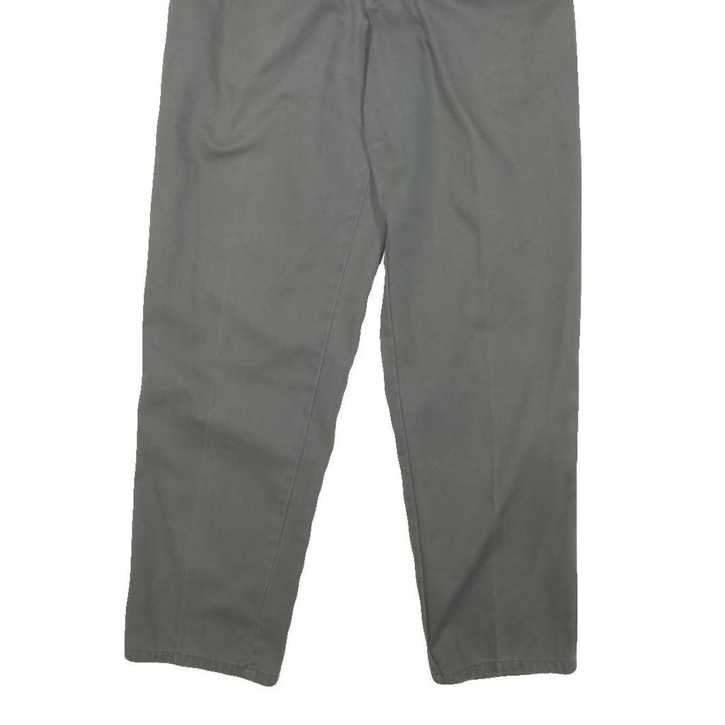 Womens Relaxed Fit Cotton Blend Grey Trousers W27 L29 Zip Closure Casual Wear