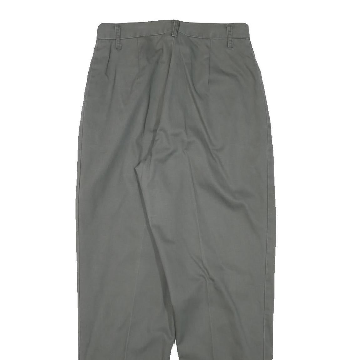 Womens Relaxed Fit Cotton Blend Grey Trousers W27 L29 Zip Closure Casual Wear