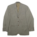PIERRE CARDIN Mens Grey Wool Pinstripe Tailored Jacket L