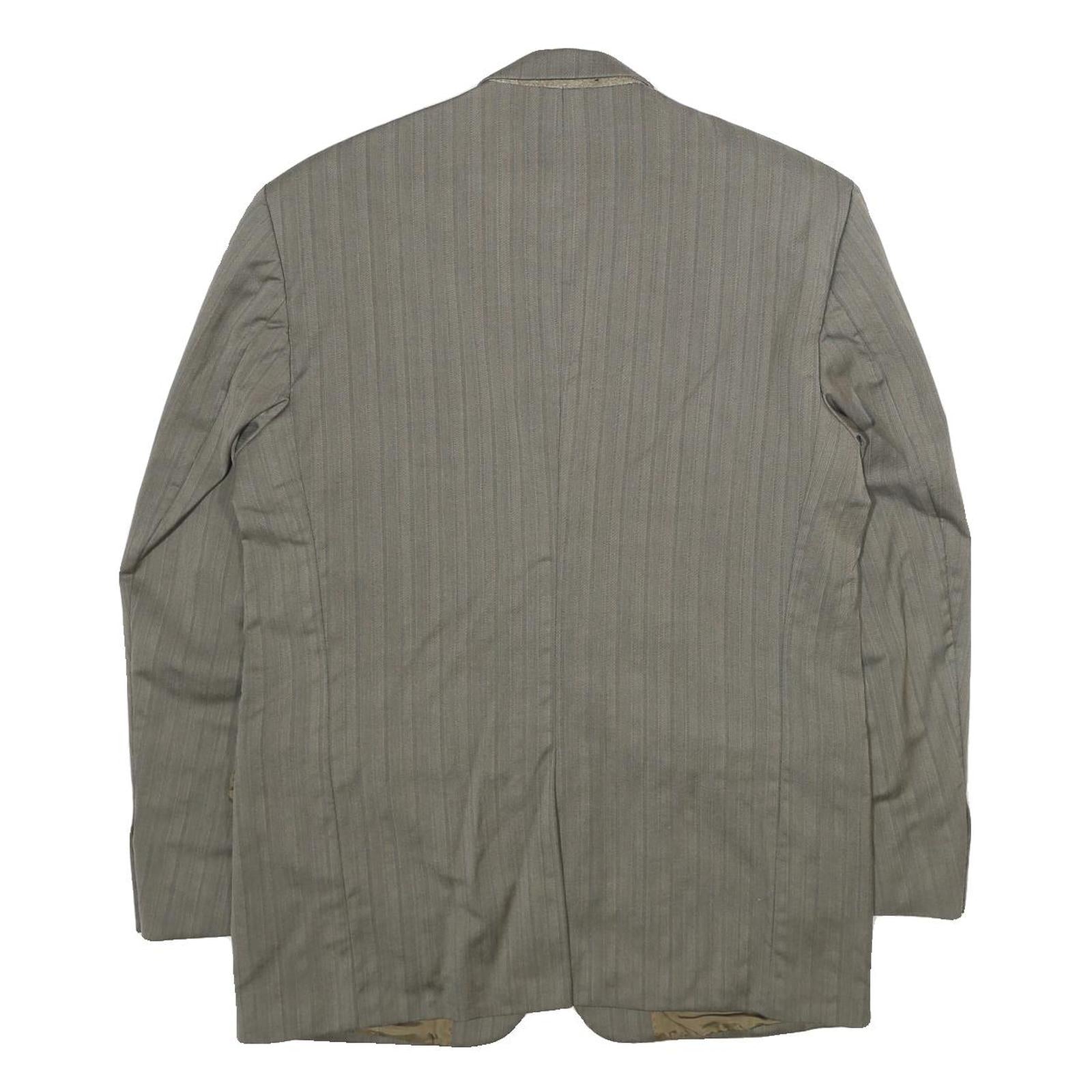 PIERRE CARDIN Mens Grey Wool Pinstripe Tailored Jacket L