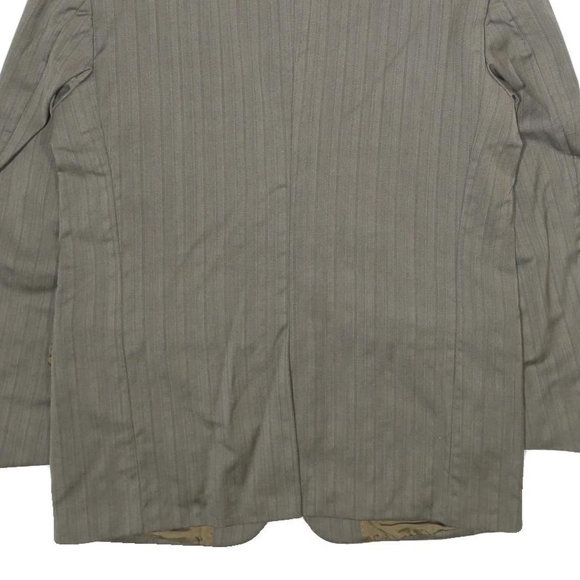 PIERRE CARDIN Mens Grey Wool Pinstripe Tailored Jacket L