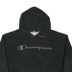 CHAMPION Womens Black Hoodie XL Pullover Logo Fleece Casual Sweater