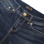 SEVEN 7 Womens Shorts Blue Denim Casual UK 10 W29 Stylish Embroidered Pockets
