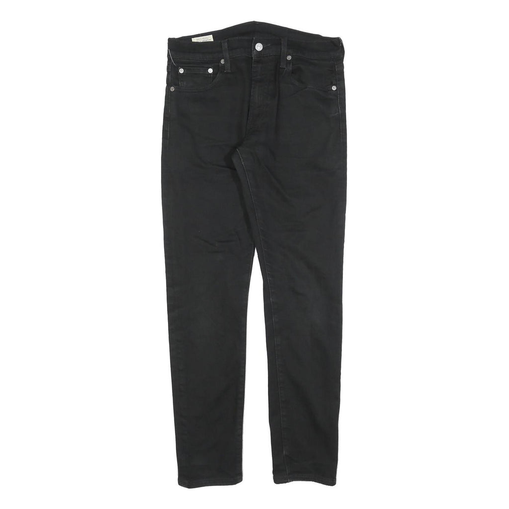 LEVI'S 512 Tapered Mens Jeans Black Slim Tapered Denim W30 L29 Zip Cotton Blend