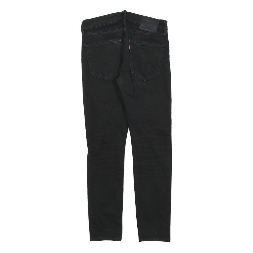 LEVI'S 512 Tapered Mens Jeans Black Slim Tapered Denim W30 L29 Zip Cotton Blend