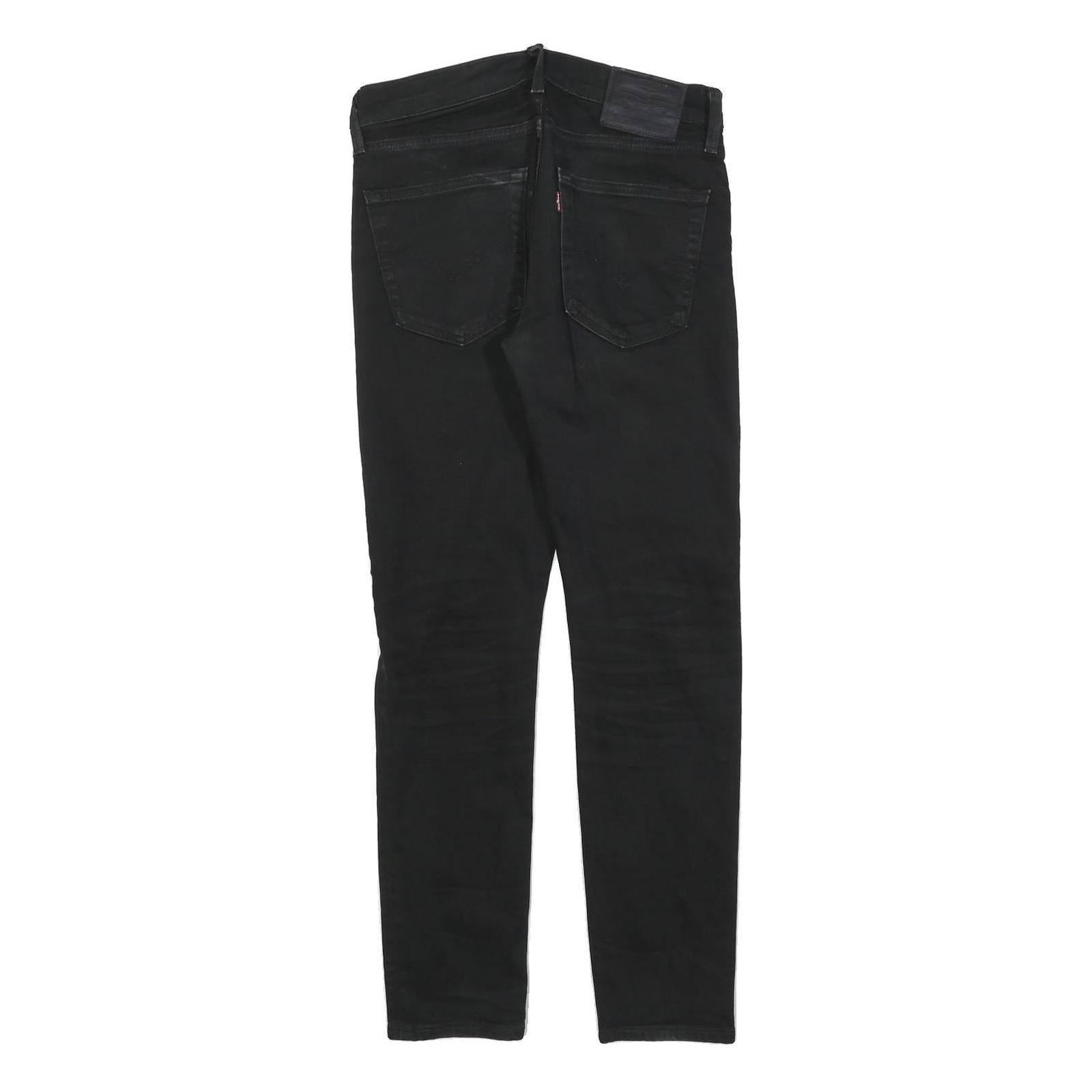 LEVI'S 512 Tapered Mens Jeans Black Slim Tapered Denim W30 L29 Zip Cotton Blend