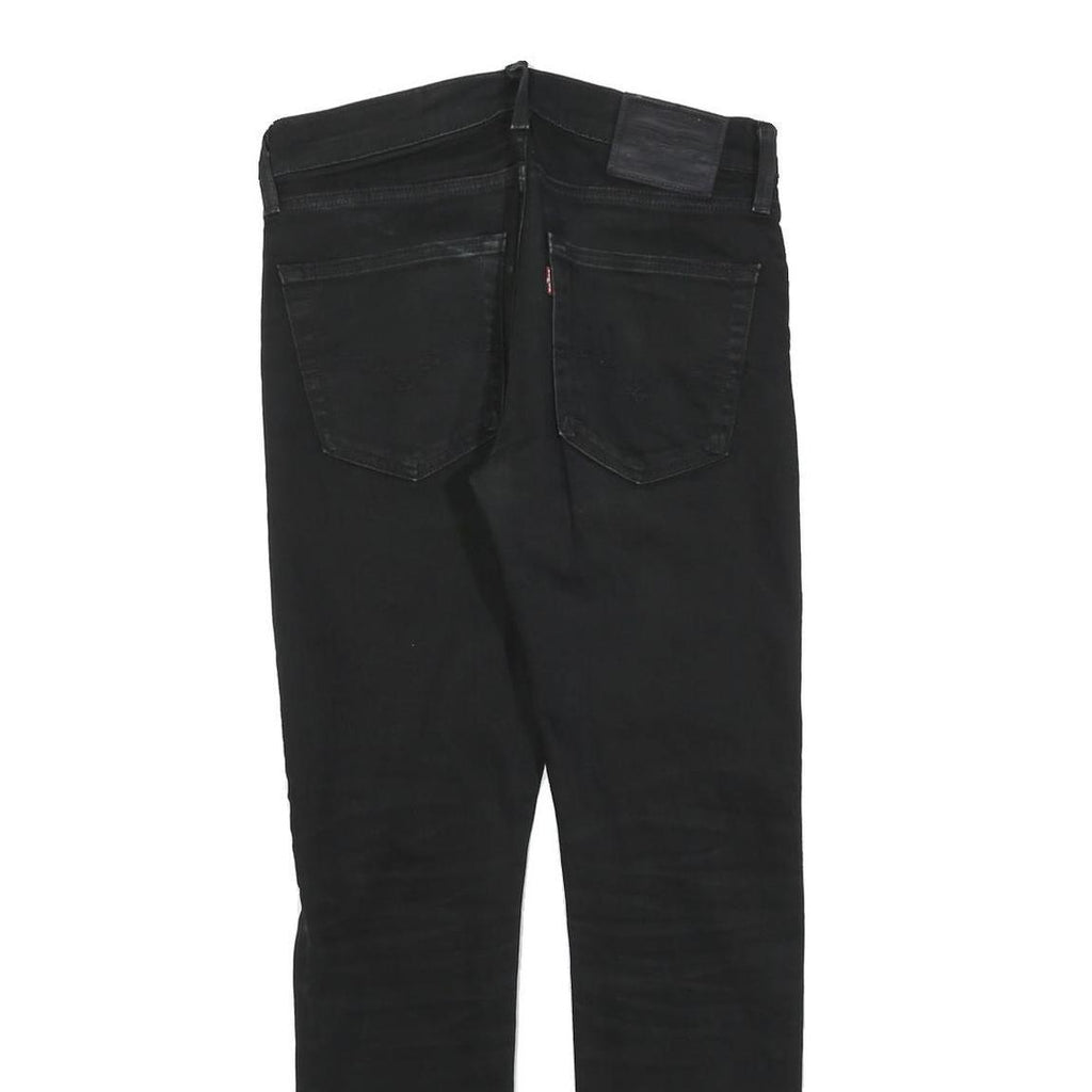 LEVI'S 512 Tapered Mens Jeans Black Slim Tapered Denim W30 L29 Zip Cotton Blend