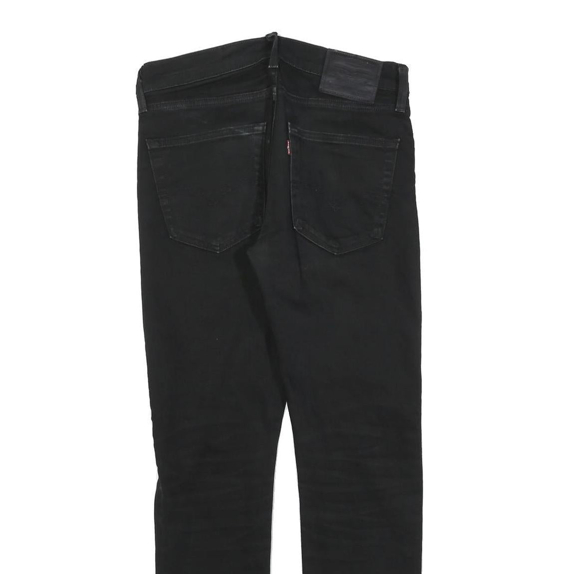 LEVI'S 512 Tapered Mens Jeans Black Slim Tapered Denim W30 L29 Zip Cotton Blend