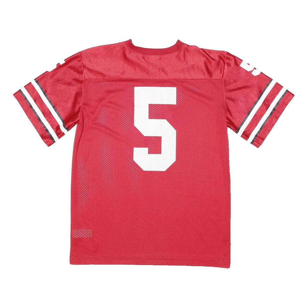 NIKE Boys Red Football Shirt 16Y Short Sleeve Crew Neck Number 5