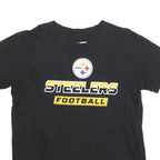NFL Mens Black Steelers Football Graphic T-Shirt L Short Sleeve Crew Neck