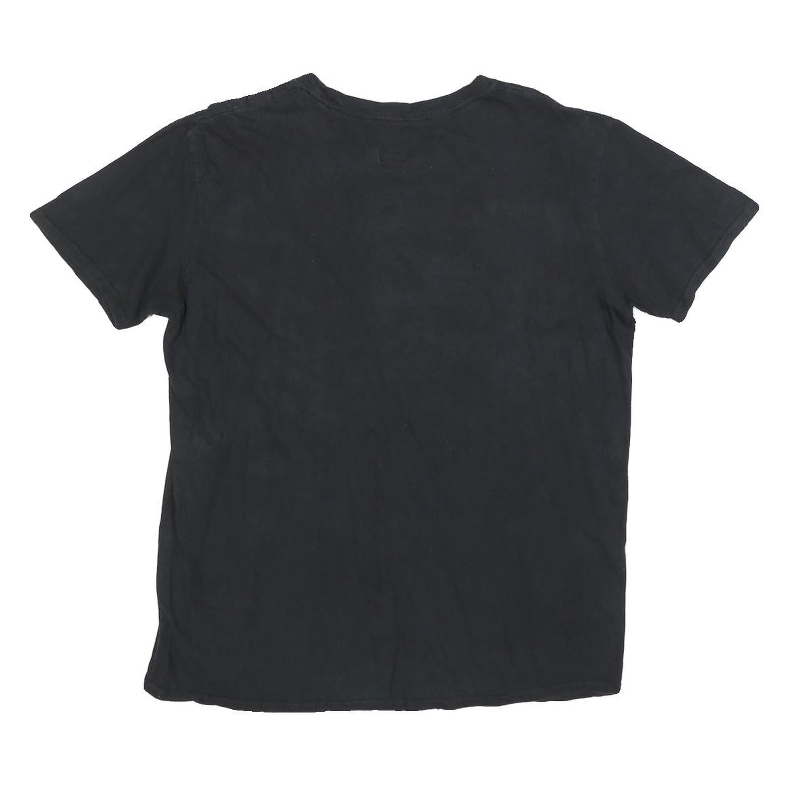 NFL Mens Black Steelers Football Graphic T-Shirt L Short Sleeve Crew Neck