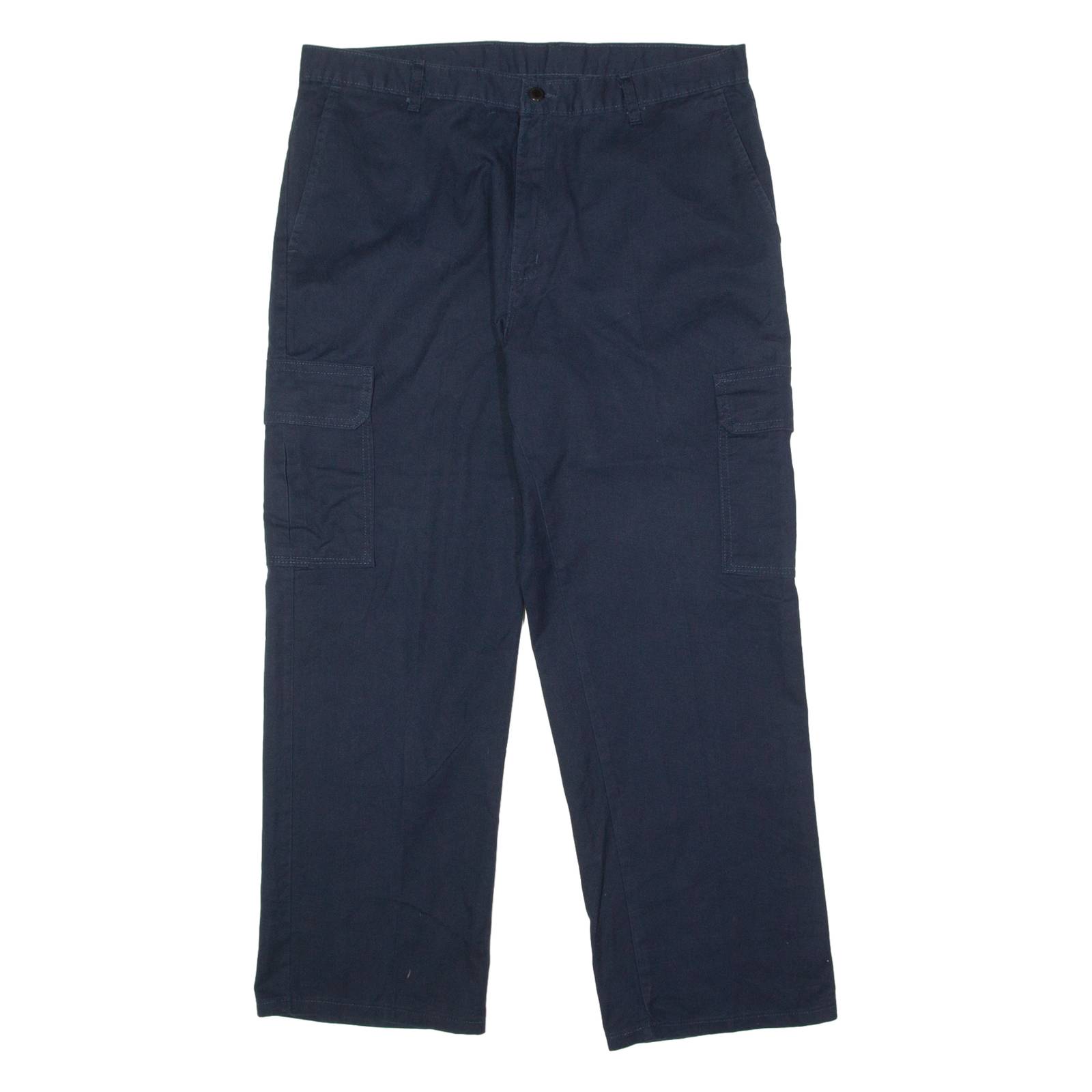 DICKIES Workwear Cargo Mens Trousers Blue Regular Straight W38 L28