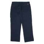 DICKIES Workwear Cargo Mens Trousers Blue Regular Straight W38 L28