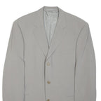 BOSS HUGO BOSS Mens Grey Wool Blend Tailored Jacket XL Button Closure Plain