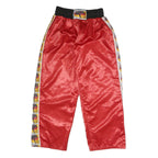 DINSLAKEN Mens Joggers Red With Black Logo Stripe Regular Tapered M W25 L27