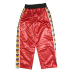 DINSLAKEN Mens Joggers Red With Black Logo Stripe Regular Tapered M W25 L27