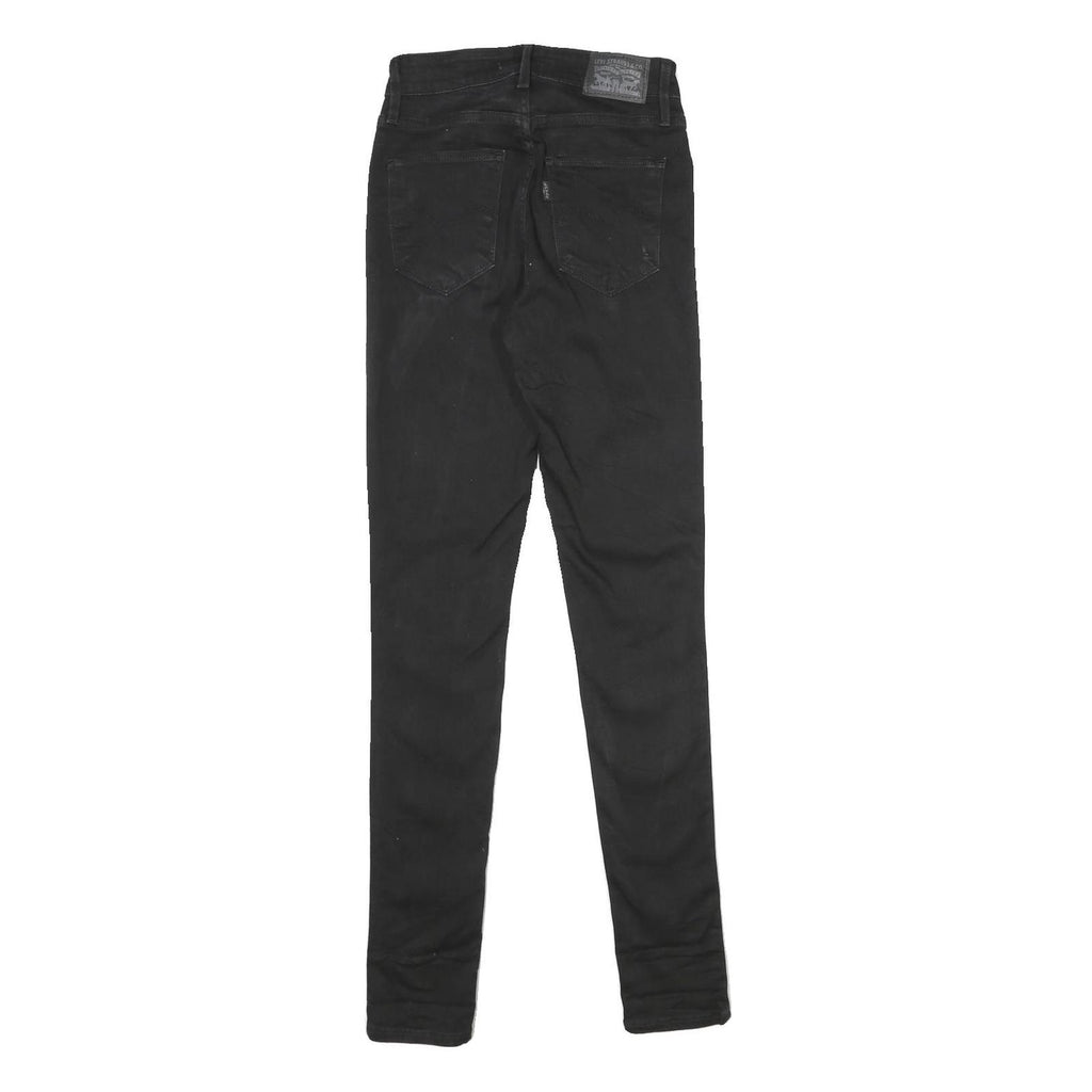 LEVI'S 721 High Rise Skinny Womens Jeans Black Slim Skinny Denim Medium W24 L30