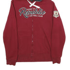 SACRAMENTO Mens Red Full Zip Hoodie L Football Club Cotton Casual Wear
