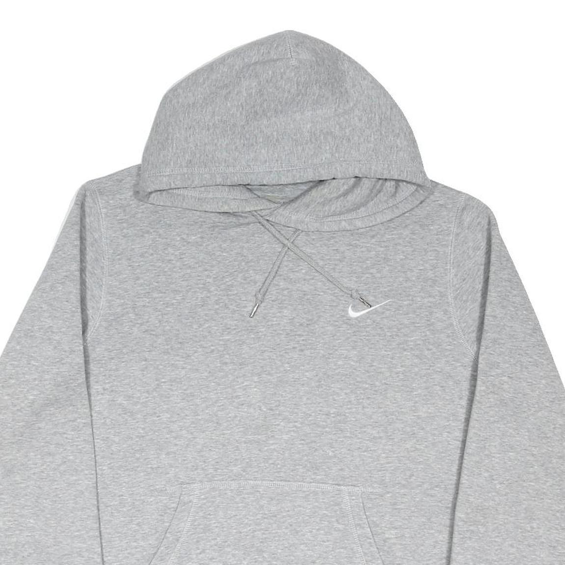 NIKE Mens Grey Pullover Hoodie M Grey Sweatshirt Casual