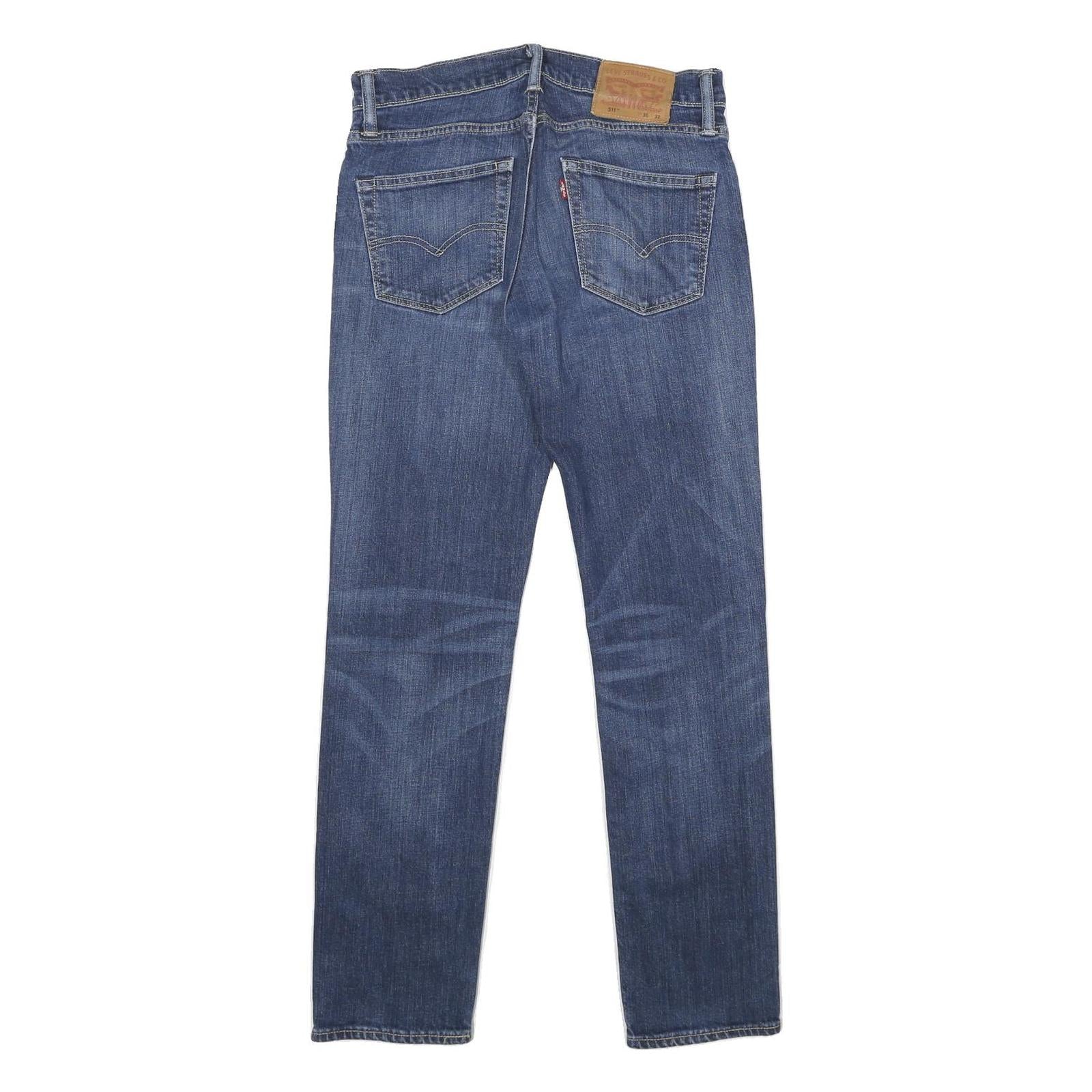 LEVI'S 511 Slim Mens Jeans Blue Slim Skinny Denim Medium W30 L32 Stylish