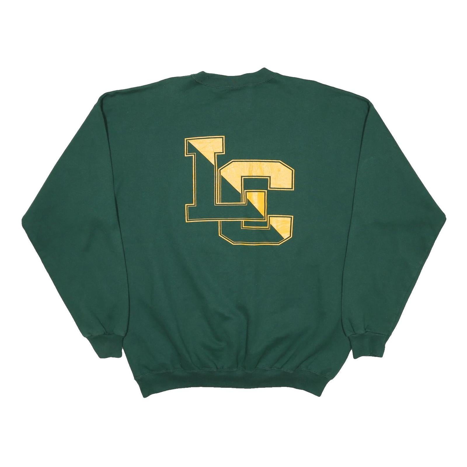 CHAMPION Mens Green Lansdale Catholic Crew Neck XL Cotton Blend Sweatshirt