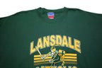 CHAMPION Mens Green Lansdale Catholic Crew Neck XL Cotton Blend Sweatshirt