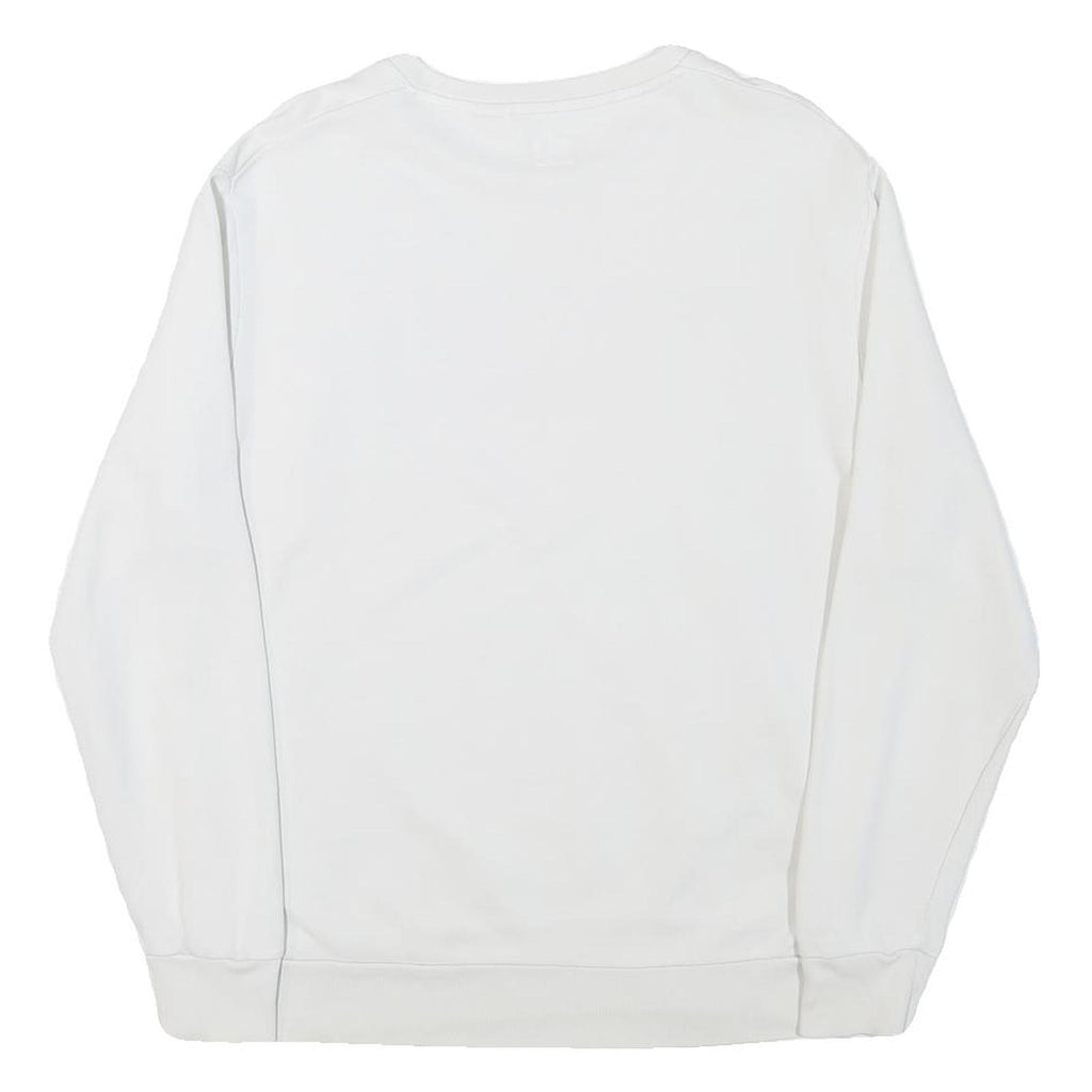 LEVI'S Mens White S Crew Neck Cotton Blend Pullover Sweatshirt