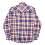 WRANGLER Mens Blue & Red Plaid Shirt L Cotton Blend Long Sleeve Casual Western