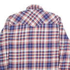 WRANGLER Mens Blue & Red Plaid Shirt L Cotton Blend Long Sleeve Casual Western