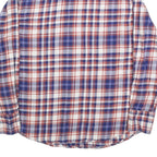 WRANGLER Mens Blue & Red Plaid Shirt L Cotton Blend Long Sleeve Casual Western