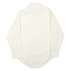 PARIANI Mens Cream Shirt L Polyester Blend Smart Casual Long Sleeve Button