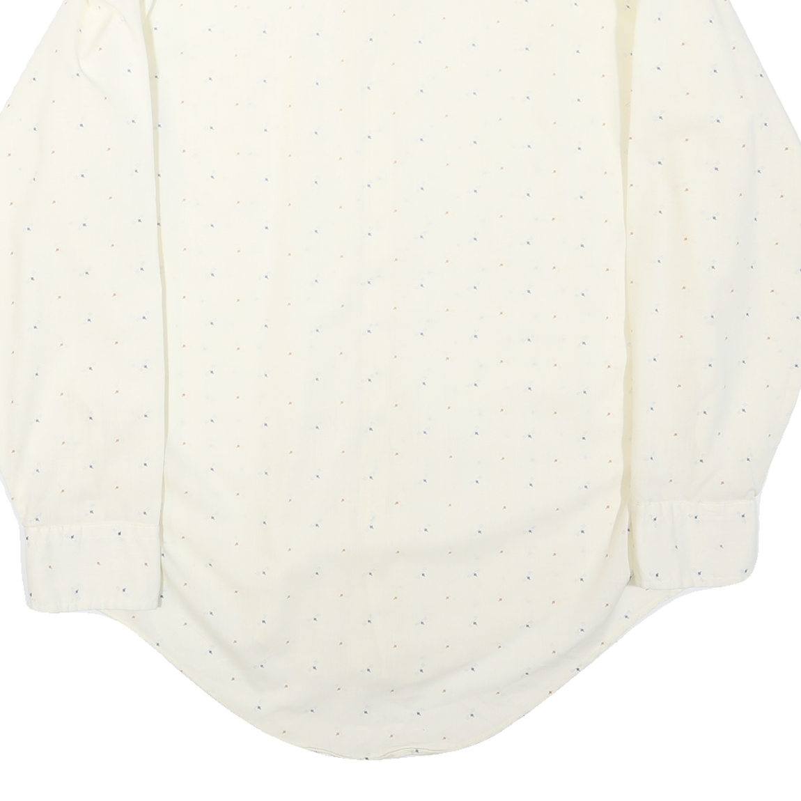 PARIANI Mens Cream Shirt L Polyester Blend Smart Casual Long Sleeve Button