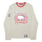 FILA Mens Beige Red Wyoming Mountains Adventure Equipment T-Shirt S Long Sleeve