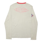 FILA Mens Beige Red Wyoming Mountains Adventure Equipment T-Shirt S Long Sleeve