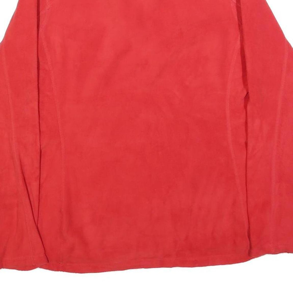 THE NORTH FACE Womens Red Plain Pullover Jumper Quarter Zip XL Outdoor Active