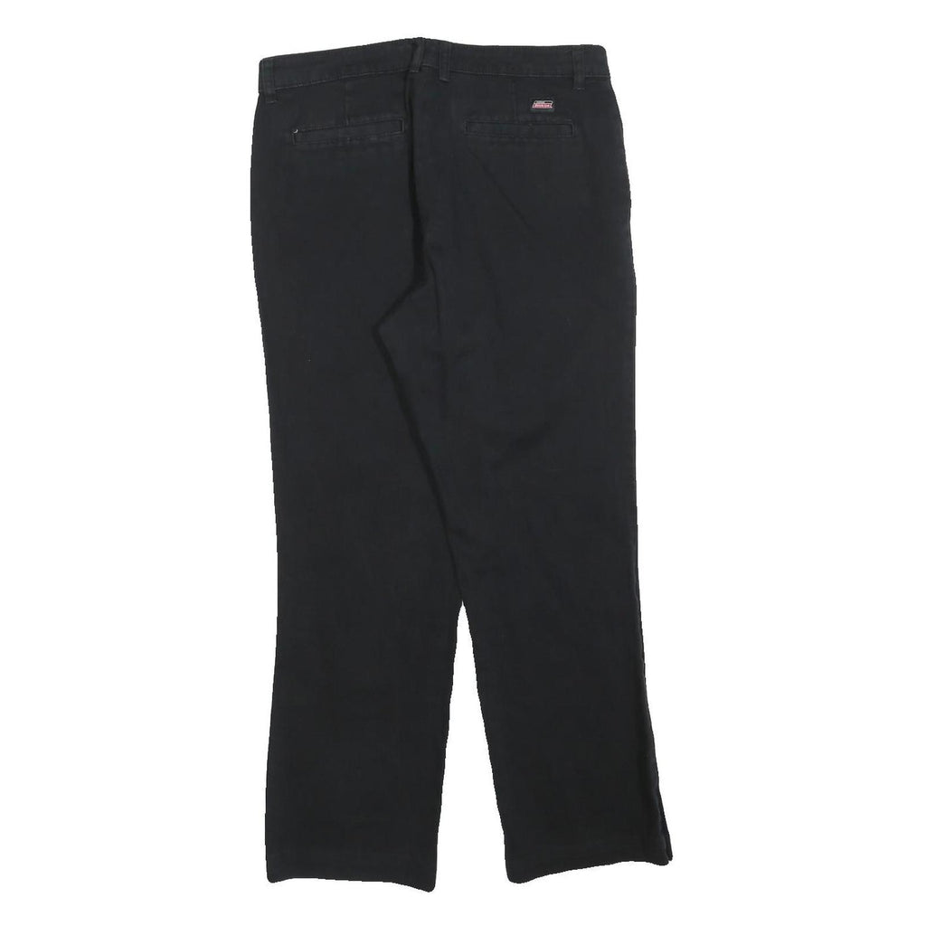 DICKIES Womens Cotton Blend Black Relaxed Straight Trousers W30 L28 Workwear