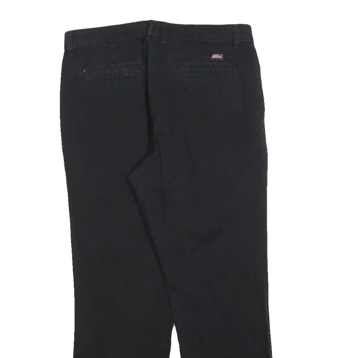 DICKIES Womens Cotton Blend Black Relaxed Straight Trousers W30 L28 Workwear