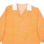 Womens Shirt Orange Floral Long Sleeve XL