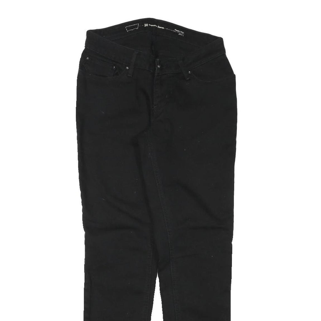 LEVI'S Womens Jeans Black Slim Skinny Denim Medium W26 L28 Stylish Zip