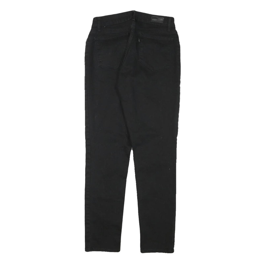 LEVI'S Womens Jeans Black Slim Skinny Denim Medium W26 L28 Stylish Zip