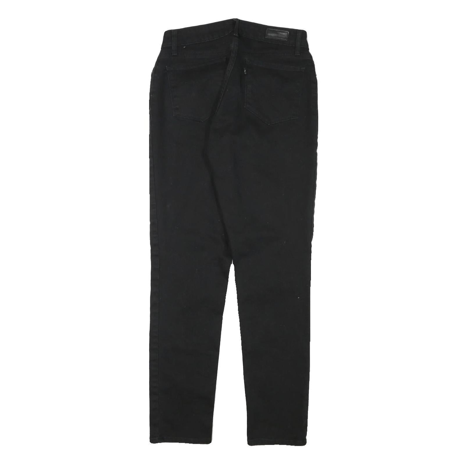 LEVI'S Womens Jeans Black Slim Skinny Denim Medium W26 L28 Stylish Zip