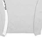 REEBOK Womens Grey & White Sweatshirt Crew Neck L Cotton Blend Pullover