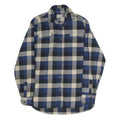 JACHS Mens Blue Black Cream Check Shirt L Cotton Blend Casual Button-Up